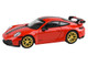 2025 Porsche 911 GT3 992 2 Guards Red with Carbon Stripe and Gold Wheels 1/64 Diecast Model Car Paragon Models PA-55871 2025 Porsche 911 GT3 992 2 Guards Red with Carbon Stripe and Gold Wheels 1/64 Diecast Model Car Paragon Models PA-55871