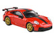 2025 Porsche 911 GT3 992 2 Guards Red with Carbon Stripe and Gold Wheels 1/64 Diecast Model Car Paragon Models PA-55871 2025 Porsche 911 GT3 992 2 Guards Red with Carbon Stripe and Gold Wheels 1/64 Diecast Model Car Paragon Models PA-55871