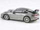 2025 Porsche 911 GT3 992 2 GT Silver Metallic with Carbon Stripe 1/64 Diecast Model Car Paragon Models PA-55872
