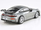 2025 Porsche 911 GT3 992 2 GT Silver Metallic with Carbon Stripe 1/64 Diecast Model Car Paragon Models PA-55872