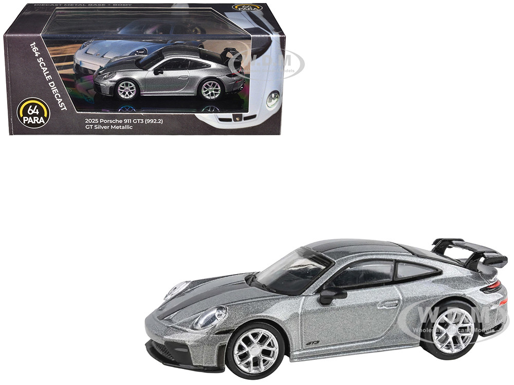 2025 Porsche 911 GT3 (992.2) GT Silver Metallic with Carbon Stripe