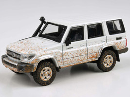 2014 Toyota Land Cruiser 76 White Dirty Off Road Effect 1/64 Diecast Model Car Paragon Models PA-56312