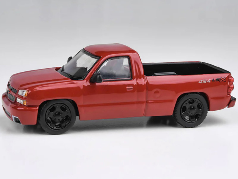 2006 Chevrolet Silverado 454 LSX Pickup Truck Victory Red 1/64 Diecast Model Car Paragon Models PB-55382