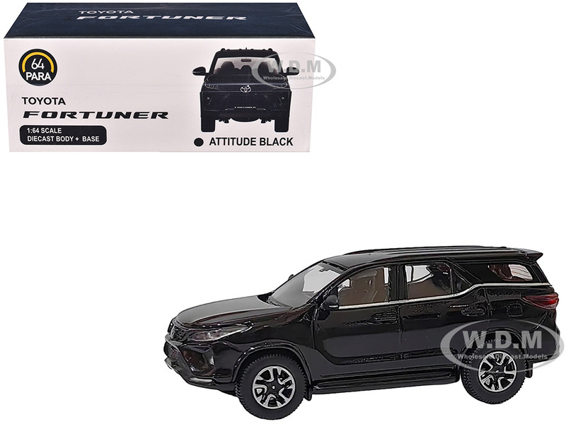 2023 Toyota Fortuner Attitude Black 1/64 Diecast Model Car Paragon Models PB-55723