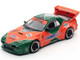 Mazda RX7 FC3S Pandem Aero RHD Right Hand Drive #55 Red and Green Hong Kong Toycar Salon 2025 Event Edition 1/64 Diecast Model Car Inno Models IN64-RX7FCP-HKTS25