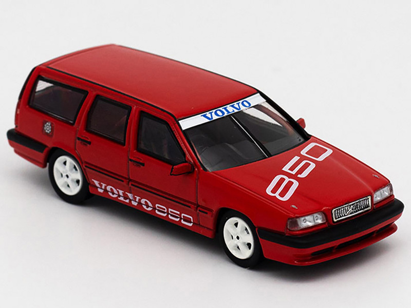 Volvo 850 T 5R Estate Wagon Prototype Red 1/64 Diecast Model Car Pop Race PR64-850-PROT