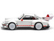 Singer DLS Turbo White with Red Stripes 1/64 Diecast Model Car Pop Race PR640226
