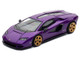 Lamborghini Countach LPI 800 4 Viola Pasifae Purple Metallic Hong Kong Toycar Salon 2025 1/64 Diecast Model Car Pop Race PR640293