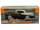 1957 Chevrolet Bel Air Burgundy Metallic and Silver Metallic Timeless Legends Series 1/24 Diecast Model Car Motormax 73228BUR