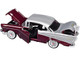 1957 Chevrolet Bel Air Burgundy Metallic and Silver Metallic Timeless Legends Series 1/24 Diecast Model Car Motormax 73228BUR 1957 Chevrolet Bel Air Burgundy Metallic and Silver Metallic Timeless Legends Series 1/24 Diecast Model Car Motormax 73228BUR