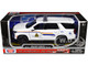 2025 Chevrolet Tahoe PPV with Light Bar RCMP Royal Canadian Mounted Police White Law Enforcement and Public Service Series 1/24 Diecast Model Car Motormax 76643