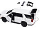 2025 Chevrolet Tahoe PPV White Custom Builder's Kit Law Enforcement and Public Service Series 1/24 Diecast Model Car Motormax 76816W