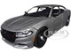 2023 Dodge Charger Pursuit Police Car Gray Metallic Custom Builder's Kit Law Enforcement and Public Service Series 1/24 Diecast Model Car Motormax 76996GRY