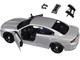 2023 Dodge Charger Pursuit Police Car Silver Metallic Custom Builder s Kit Law Enforcement and Public Service Series 1/24 Diecast Model Car Motormax 76996S