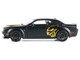 2018 Dodge Challenger SRT Hellcat Widebody Matt Black with Gold Stripes and Graphics Midnight Eclipse Series 1/24 Diecast Model Car Motormax 79201BK