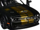 2018 Dodge Challenger SRT Hellcat Widebody Matt Black with Gold Stripes and Graphics Midnight Eclipse Series 1/24 Diecast Model Car Motormax 79201BK 2018 Dodge Challenger SRT Hellcat Widebody Matt Black with Gold Stripes and Graphics Midnight Eclipse Series 1/24 Diecast Model Car Motormax 79201BK