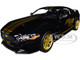 2018 Ford Mustang GT 5 0 Black with Gold Stripes and Graphics Midnight Eclipse Series 1/24 Diecast Model Car Motormax 79204 2018 Ford Mustang GT 5 0 Black with Gold Stripes and Graphics Midnight Eclipse Series 1/24 Diecast Model Car Motormax 79204