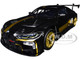 BMW M4 GT3 Matt Black with Gold Stripes Midnight Eclipse Series 1/24 Diecast Model Car Motormax 79206BK