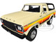 1978 Ford Bronco Custom Cream with Stripes and Black Top Platinum Collection Series 1/24 Diecast Model Car Motormax 79373CRM 1978 Ford Bronco Custom Cream with Stripes and Black Top Platinum Collection Series 1/24 Diecast Model Car Motormax 79373CRM