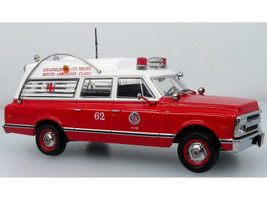 1969 Chevrolet C 10 Ambulance Los Angeles City Fire Department Red and White 5 Alarm Series Limited Edition 1/50 Diecast Model Iconic Replicas 50-0586