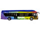 New Flyer Xcelsior XN40 Transit Bus DASH Pride Livery Blue with Rainbow Graphics The Bus & Motorcoach Collection Limited Edition 1/64 Diecast Model Iconic Replicas 87-0609