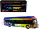 New Flyer Xcelsior XN40 Transit Bus DASH Pride Livery Blue with Rainbow Graphics The Bus & Motorcoach Collection Limited Edition 1/64 Diecast Model Iconic Replicas 87-0609