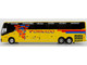 Prevost H3 45 Coach Bus Tornado Bus Company Yellow with Graphics Limited Edition 1/64 Diecast Model Iconic Replicas 87-0612