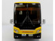 Prevost H3 45 Coach Bus Tornado Bus Company Yellow with Graphics Limited Edition 1/64 Diecast Model Iconic Replicas 87-0612