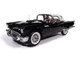 1957 Ford Thunderbird Black with White Top and Red Interior American Muscle Series 1/18 Diecast Model Car Auto World AMM1349