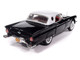 1957 Ford Thunderbird Black with White Top and Red Interior American Muscle Series 1/18 Diecast Model Car Auto World AMM1349
