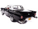 1957 Ford Thunderbird Black with White Top and Red Interior American Muscle Series 1/18 Diecast Model Car Auto World AMM1349