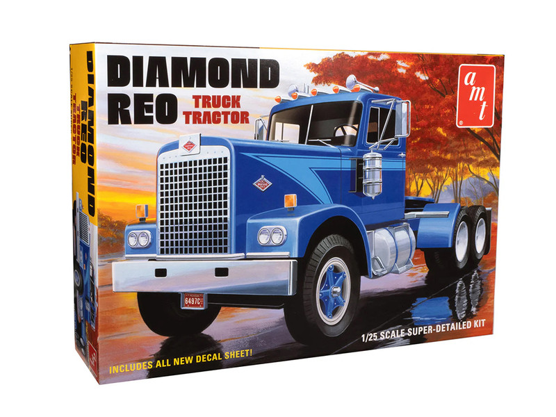 Skill 3 Model Kit Diamond Reo Truck Tractor 1/25 Scale Model AMT AMT1500