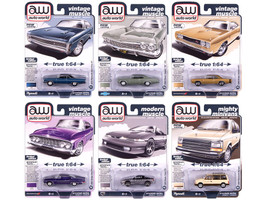 Auto World Premium 2025 Release 2 Set B of 6 pieces 1/64 Diecast Model Cars Auto World 64512B