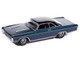 1970 Plymouth Sport Fury GT Jamaican Blue Metallic with Black Top Vintage Muscle Series 1/64 Diecast Model Car Auto World 64512-AWSP192B