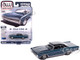 1970 Plymouth Sport Fury GT Jamaican Blue Metallic with Black Top Vintage Muscle Series 1/64 Diecast Model Car Auto World 64512-AWSP192B