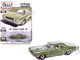 1968 Dodge Coronet R T Medium Green Metallic with White Interior Vintage Muscle Series 1/64 Diecast Model Car Auto World 64512-AWSP194A 1968 Dodge Coronet R T Medium Green Metallic with White Interior Vintage Muscle Series 1/64 Diecast Model Car Auto World 64512-AWSP194A