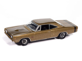 1968 Dodge Coronet R T Medium Gold Metallic Vintage Muscle Series 1/64 Diecast Model Car Auto World 64512-AWSP194B