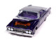 1961 Dodge Dart Phoenix Lowrider Purple Sky Metallic with Graphics and Purple Interior Vintage Muscle Series 1/64 Diecast Model Car Auto World 64512-AWSP195B
