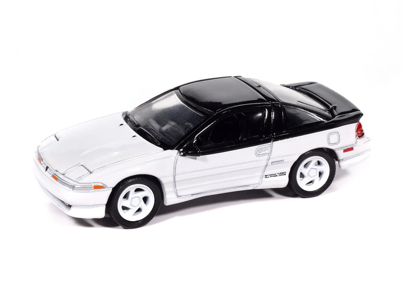 1991 Eagle Talon TSi Bright White with Black Top Modern Muscle Series 1/64 Diecast Model Car Auto World 64512-AWSP196A