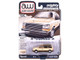 1987 Plymouth Voyager Van Light Cream and Golden Bronze Metallic 2 Tone Mighty Minivans Series 1/64 Diecast Model Car Auto World 64512-AWSP197B