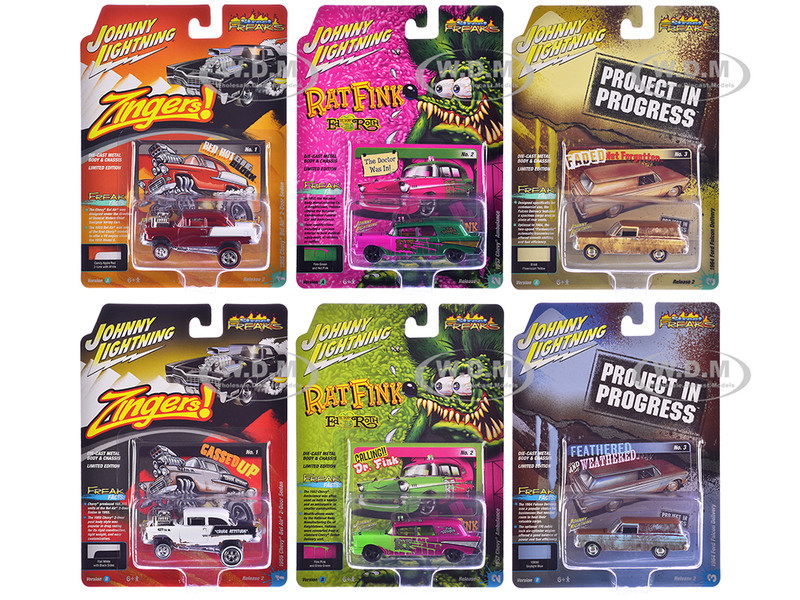 Street Freaks 2025 Release 2 of 6 Cars 1/64 Diecast Model Cars Johnny Lightning JLSF031