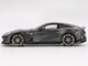 Ferrari 812 Competizione Grigio Competizione Gray Metallic with Yellow Stripe 1/64 Diecast Model Car BBR BBRFER64009