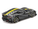 Ferrari 812 Competizione Grigio Competizione Gray Metallic with Yellow Stripe 1/64 Diecast Model Car BBR BBRFER64009