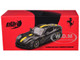 Ferrari 812 Competizione Grigio Competizione Gray Metallic with Yellow Stripe 1/64 Diecast Model Car BBR BBRFER64009