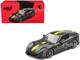 Ferrari 812 Competizione Grigio Competizione Gray Metallic with Yellow Stripe 1/64 Diecast Model Car BBR BBRFER64009