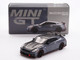 2024 Nissan GT R Nismo R35 Stealth Gray with Carbon Hood and Top Limited Edition 1/64 Diecast Model Car Mini GT MGT00868