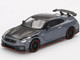 2024 Nissan GT R Nismo R35 Stealth Gray with Carbon Hood and Top Limited Edition 1/64 Diecast Model Car Mini GT MGT00868
