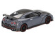2024 Nissan GT R Nismo R35 Stealth Gray with Carbon Hood and Top Limited Edition 1/64 Diecast Model Car Mini GT MGT00868