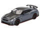 2024 Nissan GT R Nismo R35 Stealth Gray with Carbon Hood and Top Limited Edition 1/64 Diecast Model Car Mini GT MGT00868