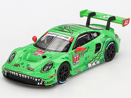 Porsche 911 GT3 R #77 Michael Christensen Laurin Heinrich Sebastian Priaulx AO Racing Rexy 2nd Place GTD Pro 24 Hours of Daytona 2024 Limited Edition 1/64 Diecast Model Car Mini GT MGT00889